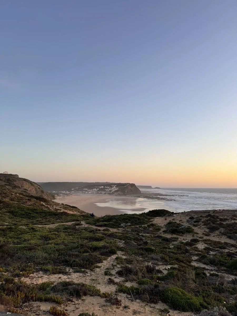 Coastal panorama at sunset