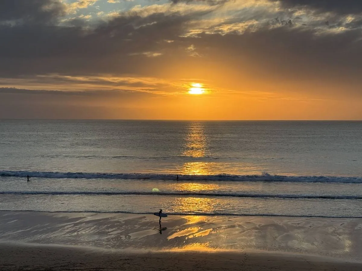 Surfer at sunset, Arrifana